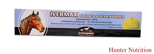 Tube of Ivermax Equine Dewormer paste